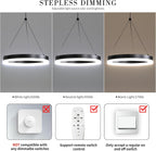 Round Pendant Light Brightness Adjustable 10%-100% 3000K (3Pack)