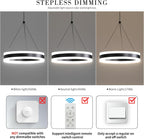 Round Pendant Light Brightness Adjustable 10%-100% 3000K (3Pack)