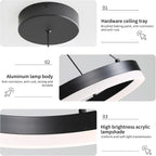 Round Pendant Light Brightness Adjustable 10%-100% 3000K (3Pack)