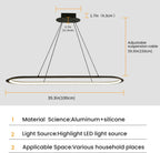 Round Pendant Light Brightness Adjustable 10%-100% 3000K (3Pack)