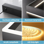 Round Pendant Light Brightness Adjustable 10%-100% 3000K (3Pack)