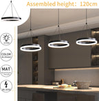 Round Pendant Light Brightness Adjustable 10%-100% 3000K (3Pack)