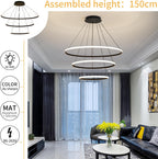 Round Pendant Light Brightness Adjustable 10%-100% 3000K (3Pack)