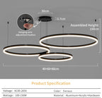 Round Pendant Light Brightness Adjustable 10%-100% 3000K (3Pack)