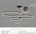 Round Pendant Light Brightness Adjustable 10%-100% 3000K (3Pack)