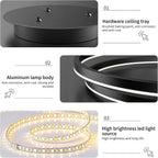 Round Pendant Light Brightness Adjustable 10%-100% 3000K (3Pack)