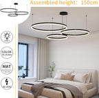 Round Pendant Light Brightness Adjustable 10%-100% 3000K (3Pack)