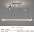 Round Pendant Light Brightness Adjustable 10%-100% 3000K (3Pack)