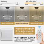 Round Pendant Light Brightness Adjustable 10%-100% 3000K (3Pack)