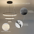 Round Pendant Light Brightness Adjustable 10%-100% 3000K (3Pack)