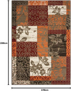 Milan Floral Patchwork Living Room Accent Area Rug