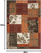 Milan Floral Patchwork Living Room Accent Area Rug