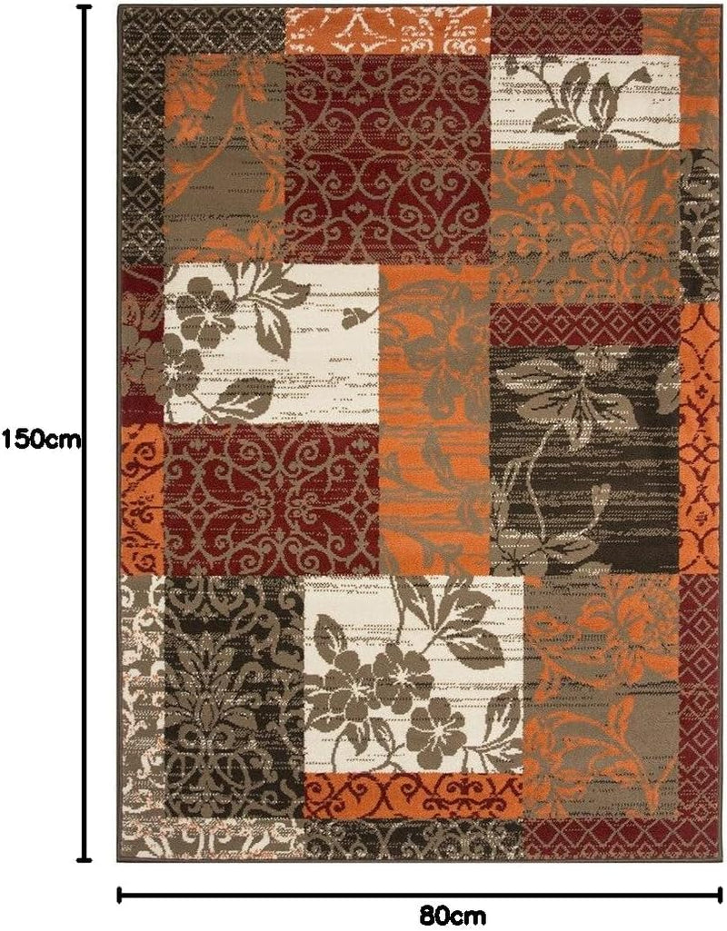 Milan Floral Patchwork Living Room Accent Area Rug