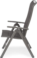 Milano High-Back Dining Chairs Padded Folding 8-Way Adjustable (Set of 2)