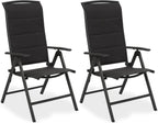Milano High-Back Dining Chairs Padded Folding 8-Way Adjustable (Set of 2)