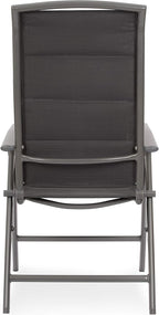 Milano High-Back Dining Chairs Padded Folding 8-Way Adjustable (Set of 2)