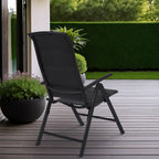 Milano High-Back Dining Chairs Padded Folding 8-Way Adjustable (Set of 2)