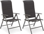 Milano High-Back Dining Chairs Padded Folding 8-Way Adjustable (Set of 2)