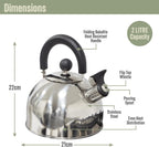 Milestone Camping 2L Whistling Kettle