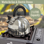 Milestone Camping 2L Whistling Kettle
