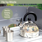 Milestone Camping 2L Whistling Kettle