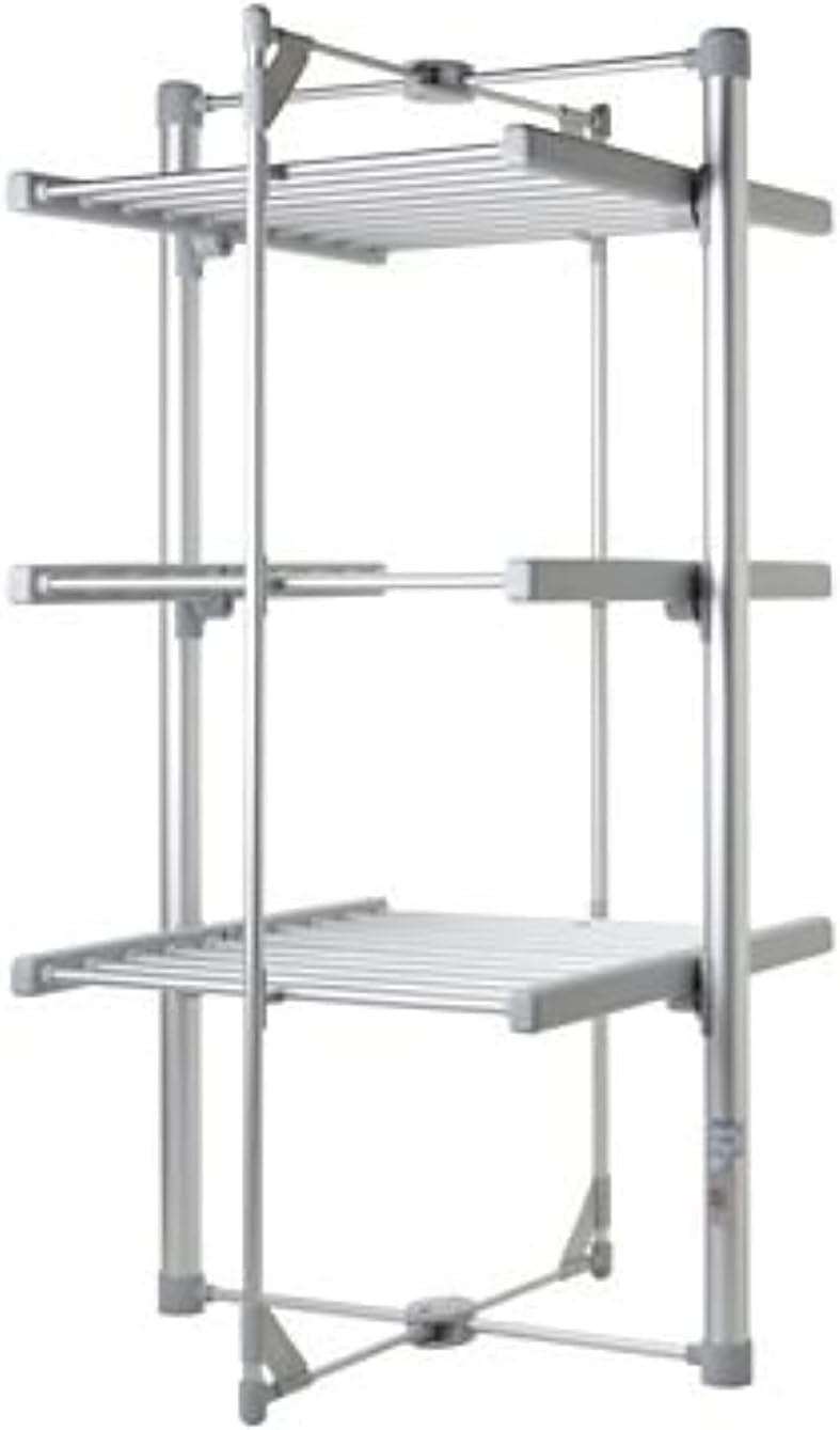 Mini 3-Tier Heated Clothes Airer Foldable Shelves Dry