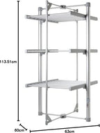 Mini 3-Tier Heated Clothes Airer Foldable Shelves Dry