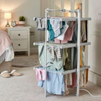 Mini 3-Tier Heated Clothes Airer Foldable Shelves Dry