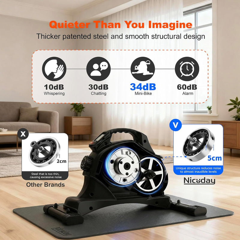 Mini Exercise Bike Foot Pedal Exerciser Under Desk