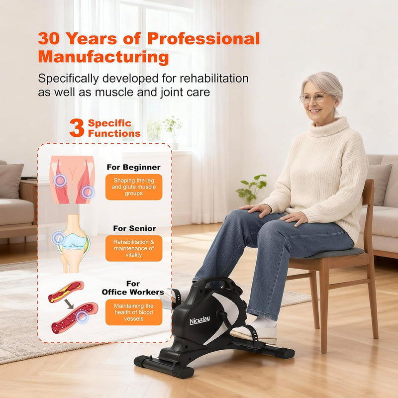 Mini Exercise Bike Foot Pedal Exerciser Under Desk