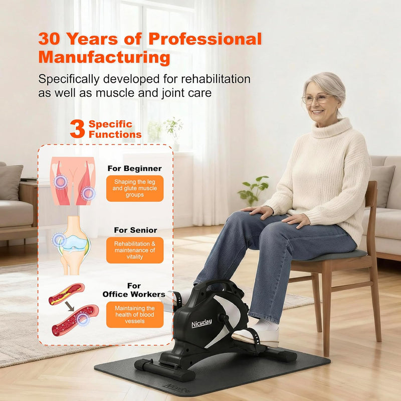 Mini Exercise Bike Foot Pedal Exerciser Under Desk
