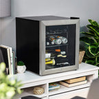 Mini Fridge 12 Bottle 46L Lockable Freestanding Stainless