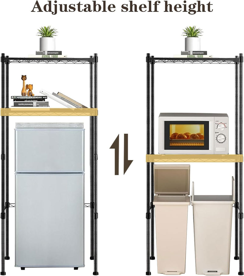 Mini Fridge Shelf Height Adjustable Storage Rack Metal