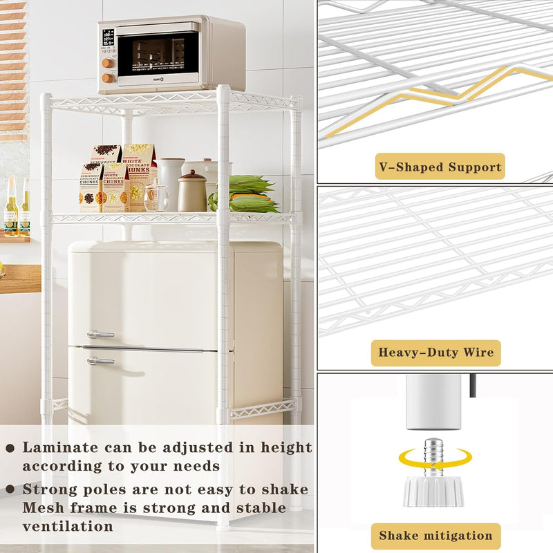 Mini Fridge Shelf Height Adjustable Storage Rack Metal