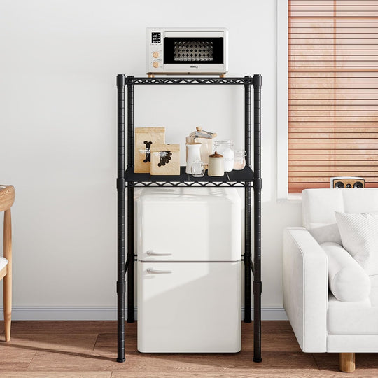 Over the Fridge Shelf Height Adjustable Metal Storage