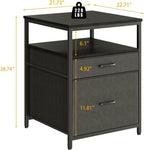 Mini Fridge Stand with 3 Storage Cabinet Beverage
