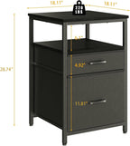 Mini Fridge Stand with 3 Storage Cabinet Beverage