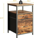 Mini Fridge Stand with 3 Storage Cabinet Beverage