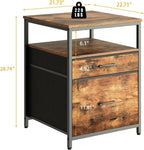Mini Fridge Stand with 3 Storage Cabinet Beverage