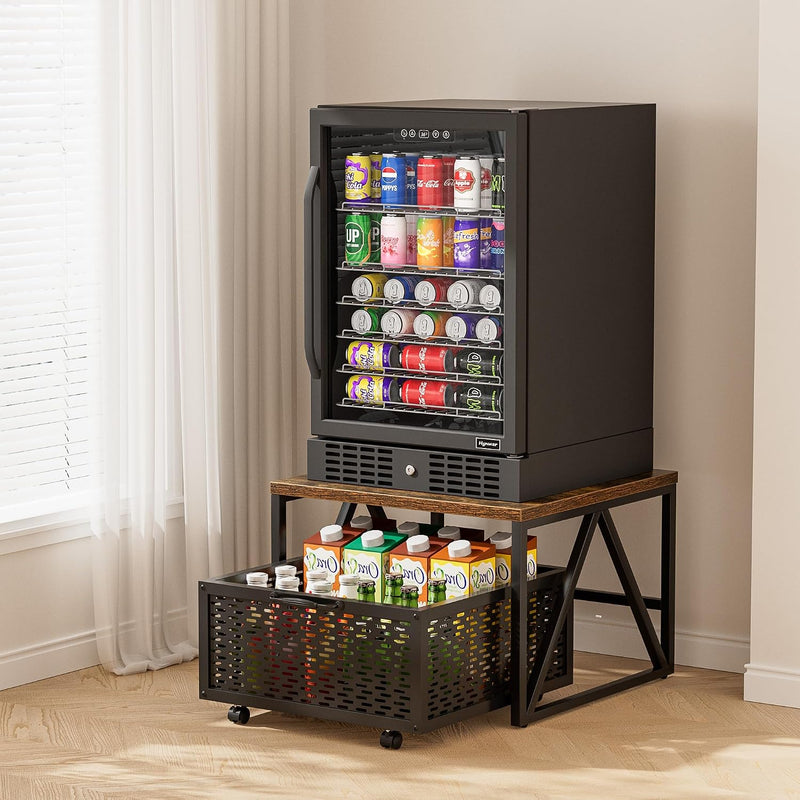 Mini Fridge Stand with Storage
