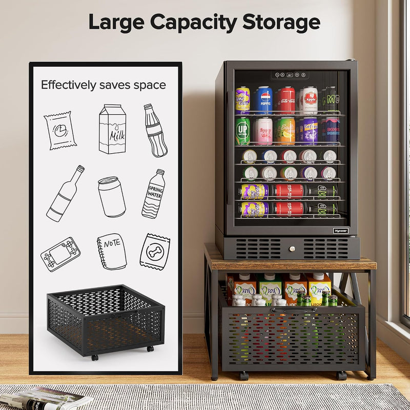 Mini Fridge Stand with Storage