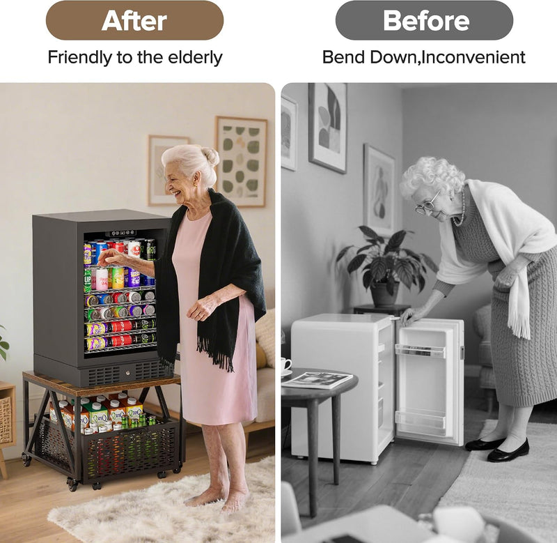 Mini Fridge Stand with Storage