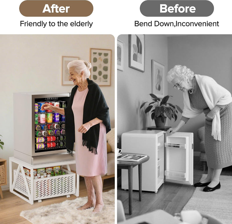 Mini Fridge Stand with Storage