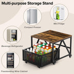 Mini Fridge Stand with Storage