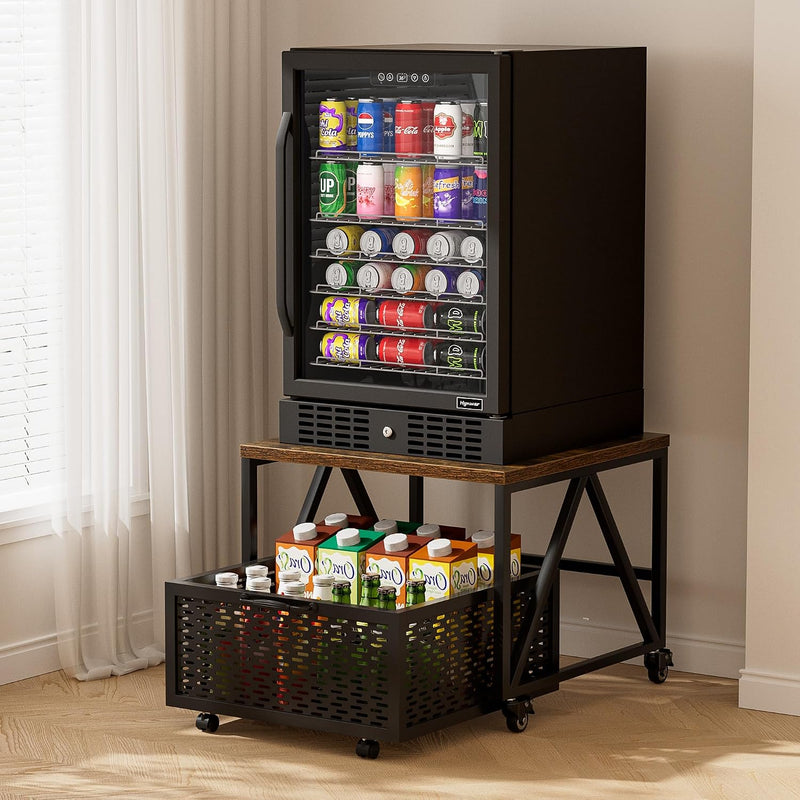 Mini Fridge Stand with Storage