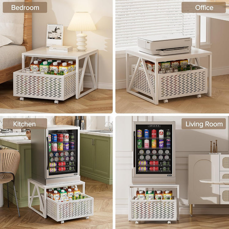 Mini Fridge Stand with Storage