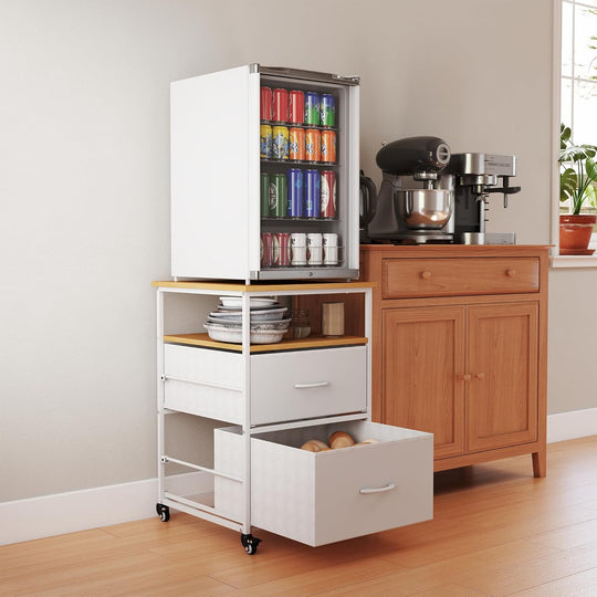Mini Fridge Stand with Storage Wheels Drinks 167KG