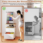 Mini Fridge Stand with Storage-Kitchen Storage Trolley