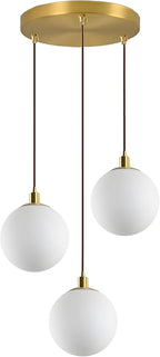 Minimalist 3-Light Cluster Pendant Finish Glass Ball Shades