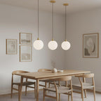 Minimalist 3-Light Cluster Pendant Finish Glass Ball Shades